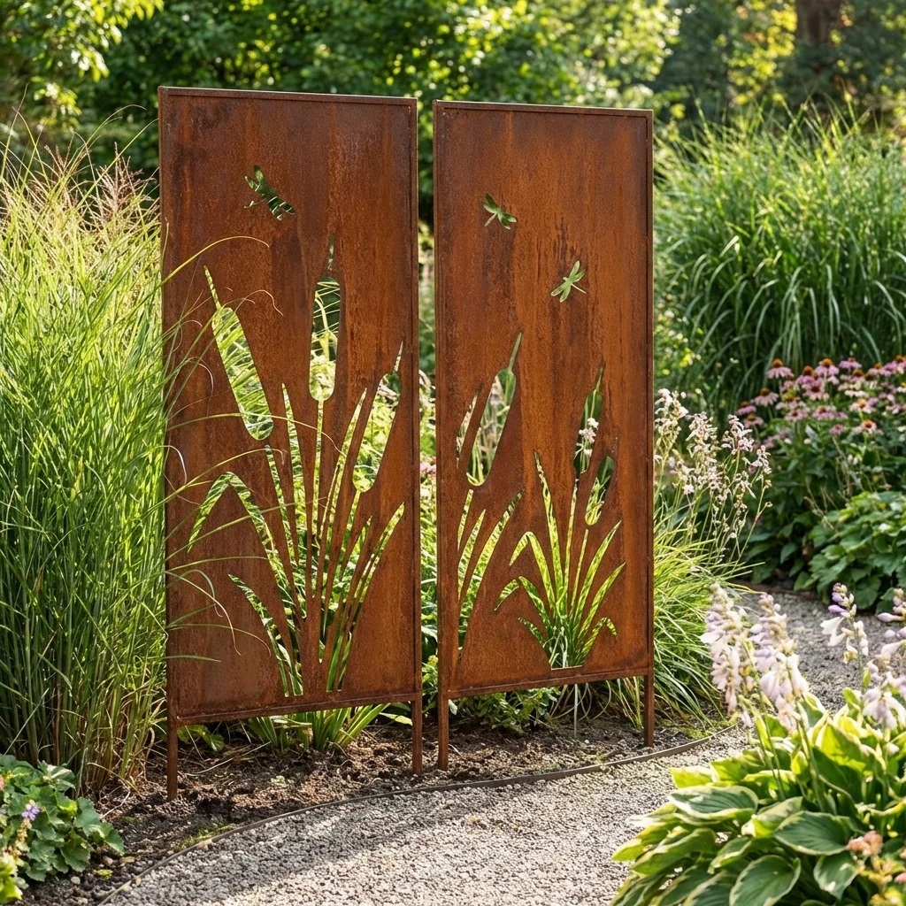 Ein von der Natur inspirierter Garten —  wie lassen sich Pflanzen mit Metalldekorationen harmonisch kombinieren?